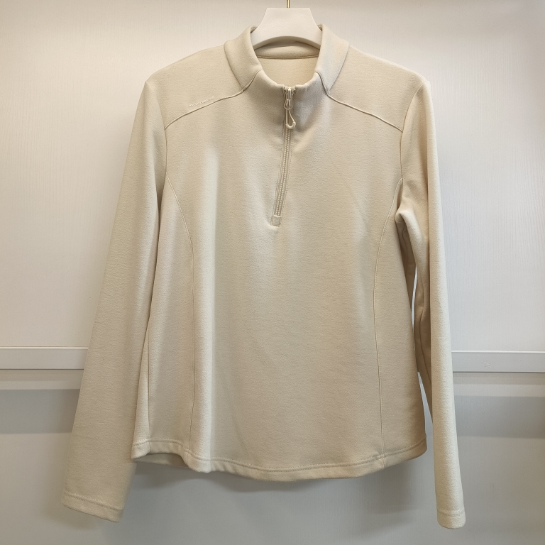 蔓美人118打底衫女秋冬半拉链长袖女立领拉链双面磨毛卫衣绒绒衣