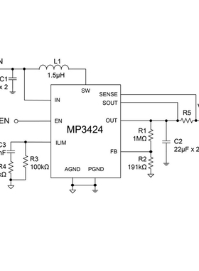 升压变换器 MP3424GG-Z 全新原装 MP3424 丝印DTY QFN-14 2mmx2mm