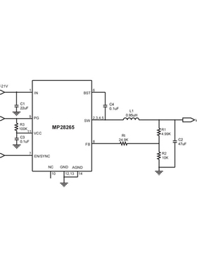 MP28265EL-LF-Z  MP28262 全新原装 2826 QFN 降压开关变换器芯片