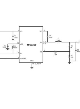 MP28252EL-LF-Z 全新原装 QFN MP28252 开关稳压器 IC 丝印28252