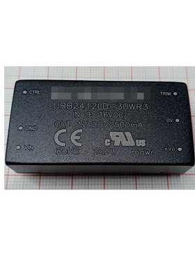 URB2412LD-30WR3 DCDC电源模块 24V转12V输出2500mA功率30W 原装