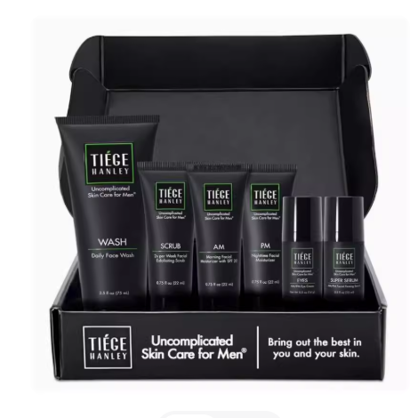 Tiege Hanley Mens Skin Care Set, Anti-Aging Skin Care Routin