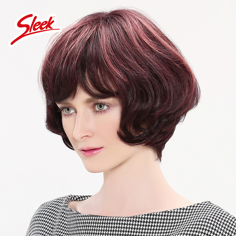 sleek斜刘海蓬松时尚风梨花头