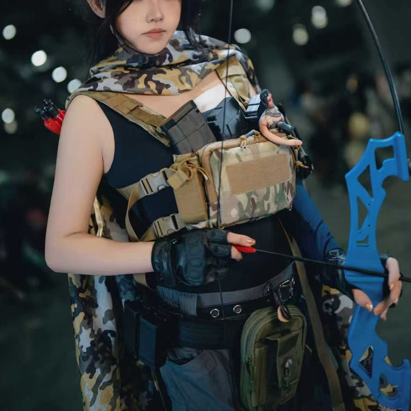 战术胸包男女Cosplay三角洲角色胸挂迷彩快拆挂马甲四联弹夹背心