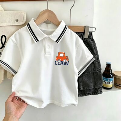 男宝宝夏季透气翻领短袖POLO衫