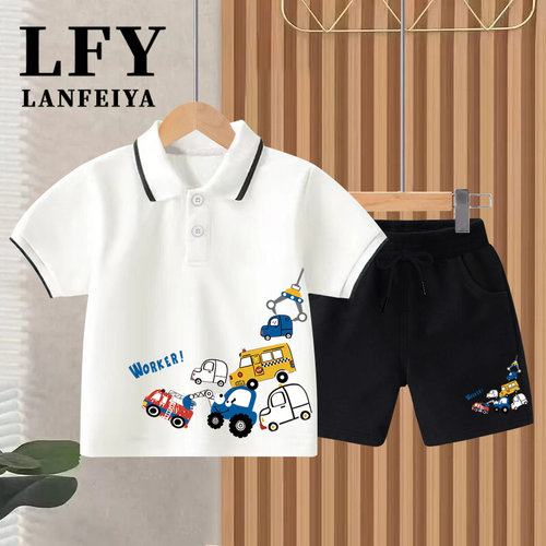 两件套装夏季翻领衣服休闲