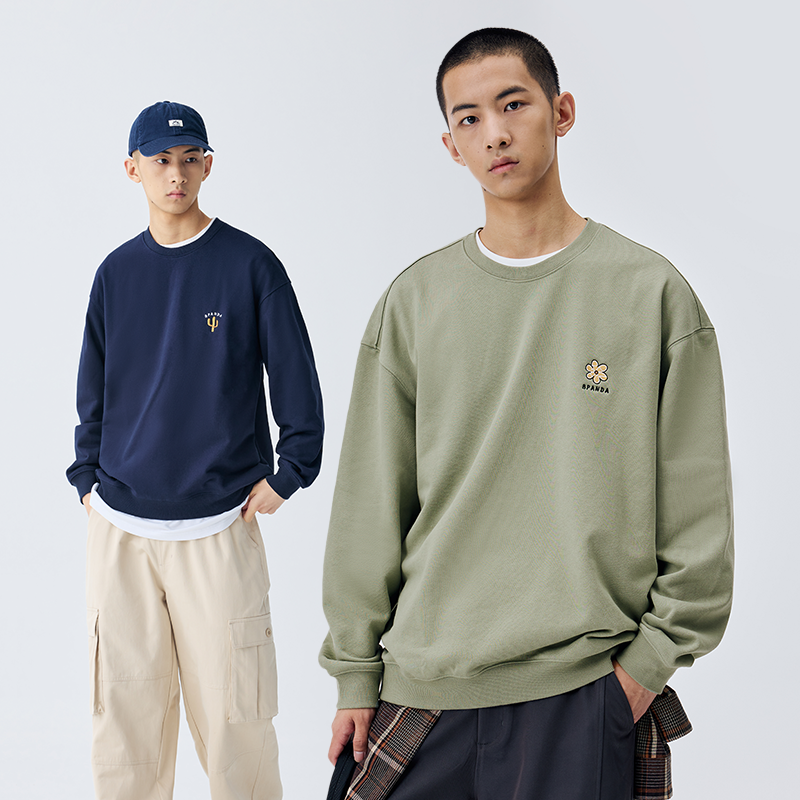 BENPANDA圆领卫衣刺绣春秋