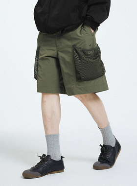 BEN.PANDA2025夏季短裤男简约透气休闲宽松工装短裤