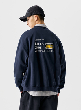 BEN.PANDA2025秋冬UN3圆领印花卫衣男款休闲百搭长袖上衣外套