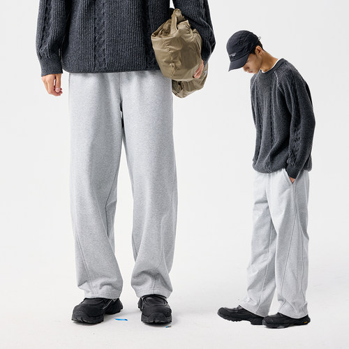 BENPANDA宽松高克重弯刀休闲卫裤