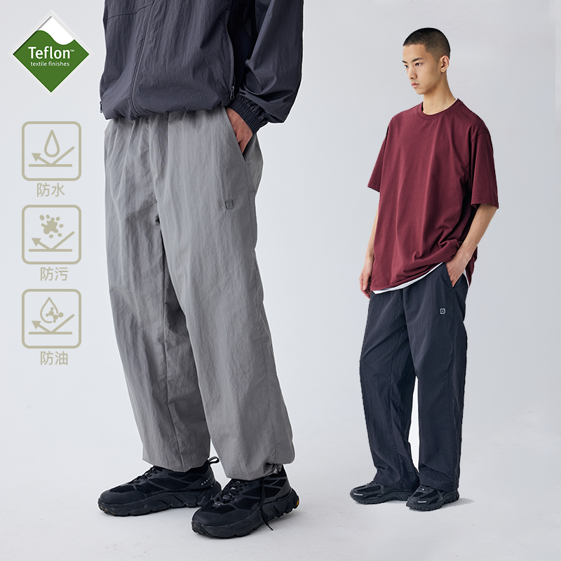 BENPANDA 2025秋冬季户外三防冲锋裤男加绒宽松直筒休闲裤子男款