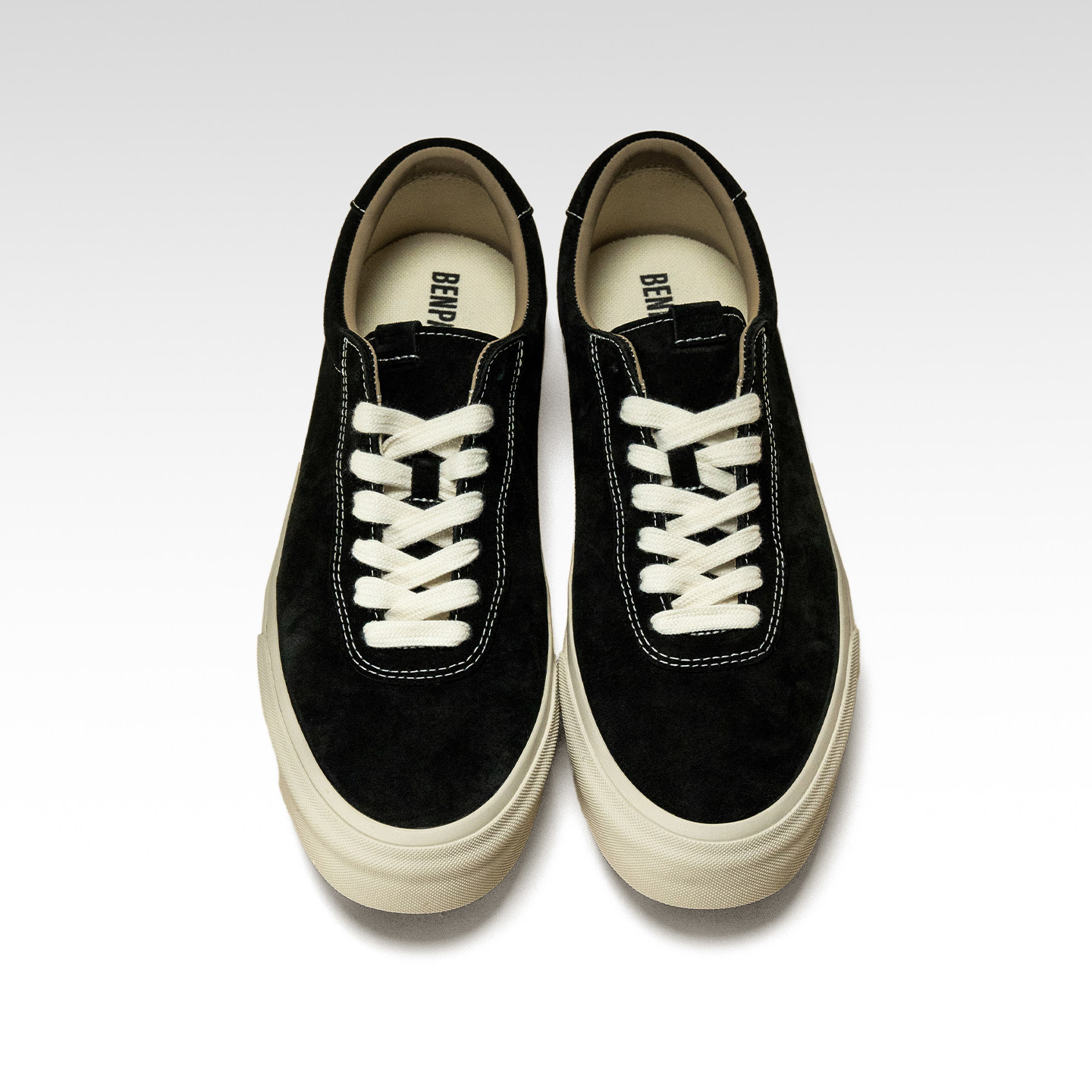 BENPANDA经典低帮黑色厚底增高帆布硫化鞋板鞋男日系2026春季新款