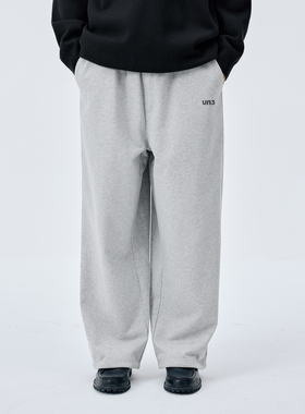 BENPANDA UN3灰色运动卫裤男款美式垂感2025秋季新款宽松休闲长裤