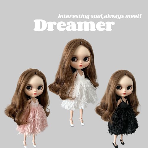 blytheob24娃衣羽毛裙