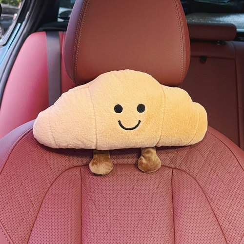 汽车头枕护颈枕创意车载可爱牛角包车内座椅脖子靠枕车用靠劲枕头
