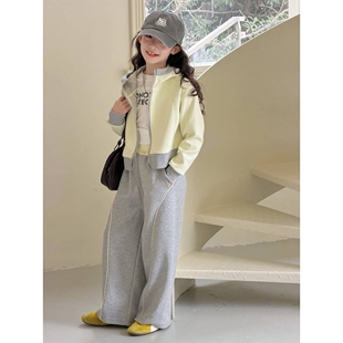 品牌专柜女童中大童春装套装2026新款女孩大童韩系卫衣外套儿童运