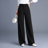 新款 女2026春春季 时髦洋气百 直筒裤 品牌专柜高腰垂感宽松显瘦西装