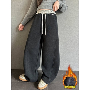 品牌专柜女童裤子秋冬女大童洋气卫裤儿童韩系休闲裤女孩初中生加