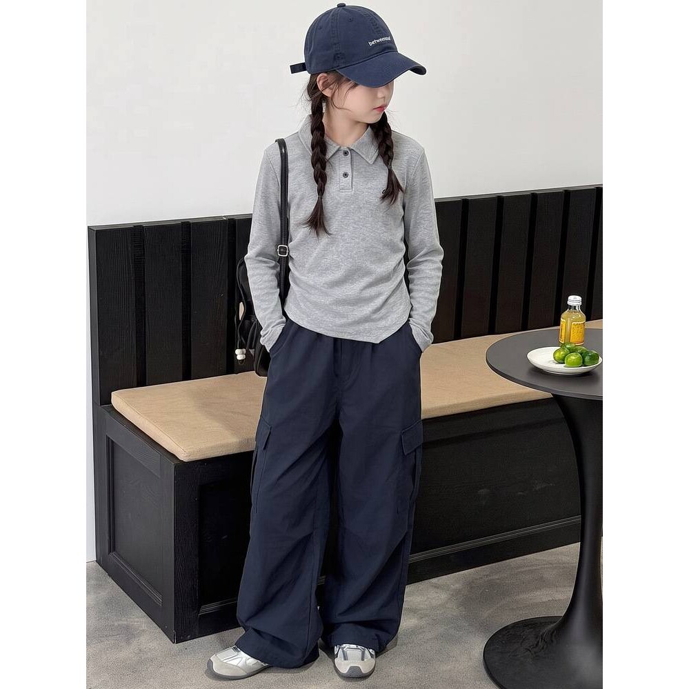 品牌专柜女童卫衣套装2026新款儿童韩版休闲polo衫上衣中大童工装