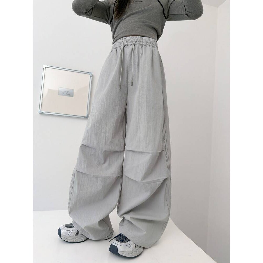 品牌专柜女童裤子春春季2026新款春装儿童工装裤女孩弯刀裤休闲宽