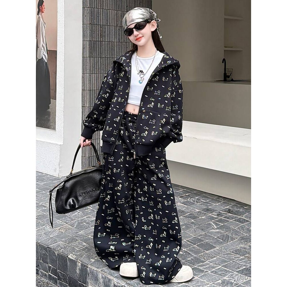 品牌专柜女童超好看春装套装2026新款女孩大童韩系卫衣外套儿童运