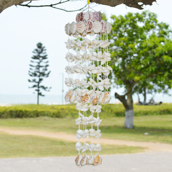 흰색 껍질 바람 차임 및 소라 장식품 발코니 침실 장식 창조적 인 소녀 어린이 방 장식품 가스가 및