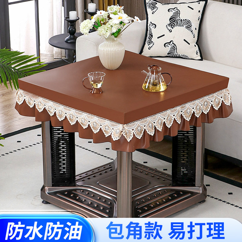 正方形桌布PU免洗防水防油图片
