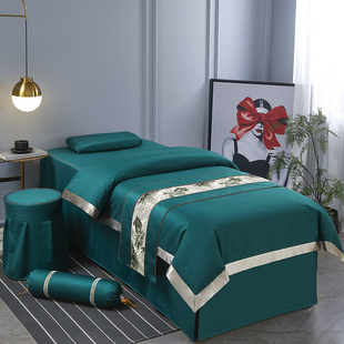 四季 美容床罩套四件套纯色网红2021新款 通用款 三件轻奢风简约院床