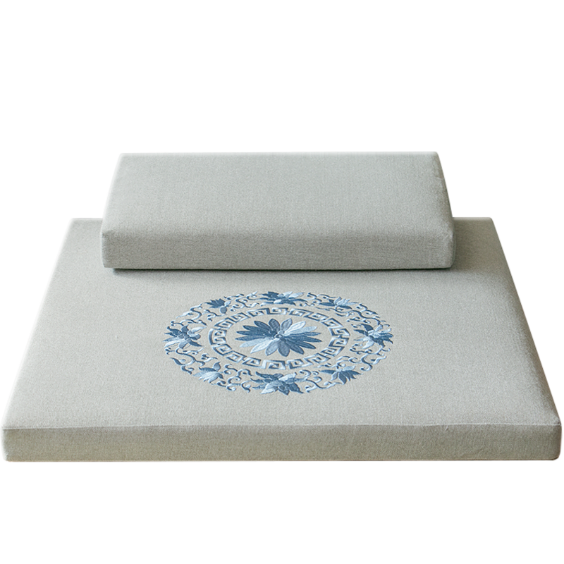 正念打坐垫家用禅修垫刺绣拜佛垫加厚静坐垫冥想椰棕蒲团四季适用