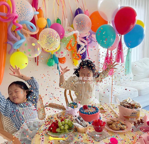 卷卷网红长条生日派对拍照气球