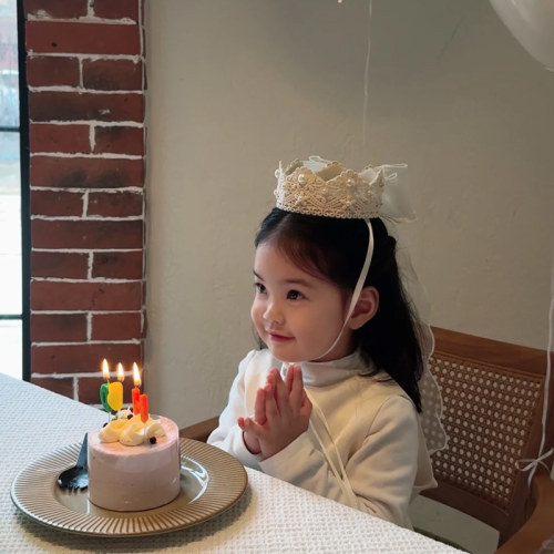 儿童生日帽女孩公主皇冠王冠周岁宝宝仪式感生日场景布置装饰头箍