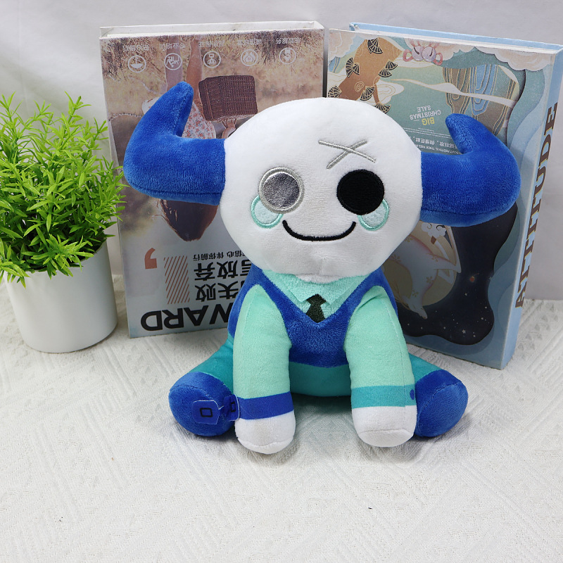 plush双角牛毛绒玩具玩偶公仔