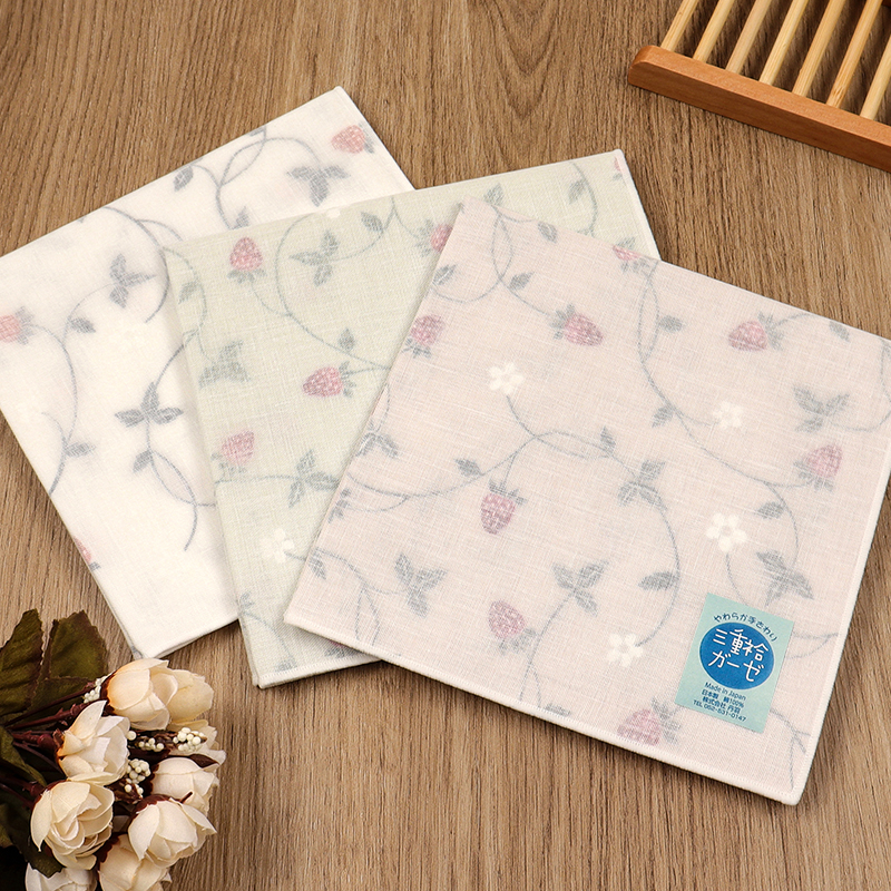 KOMURA晒日本制造34cm三层纱手帕