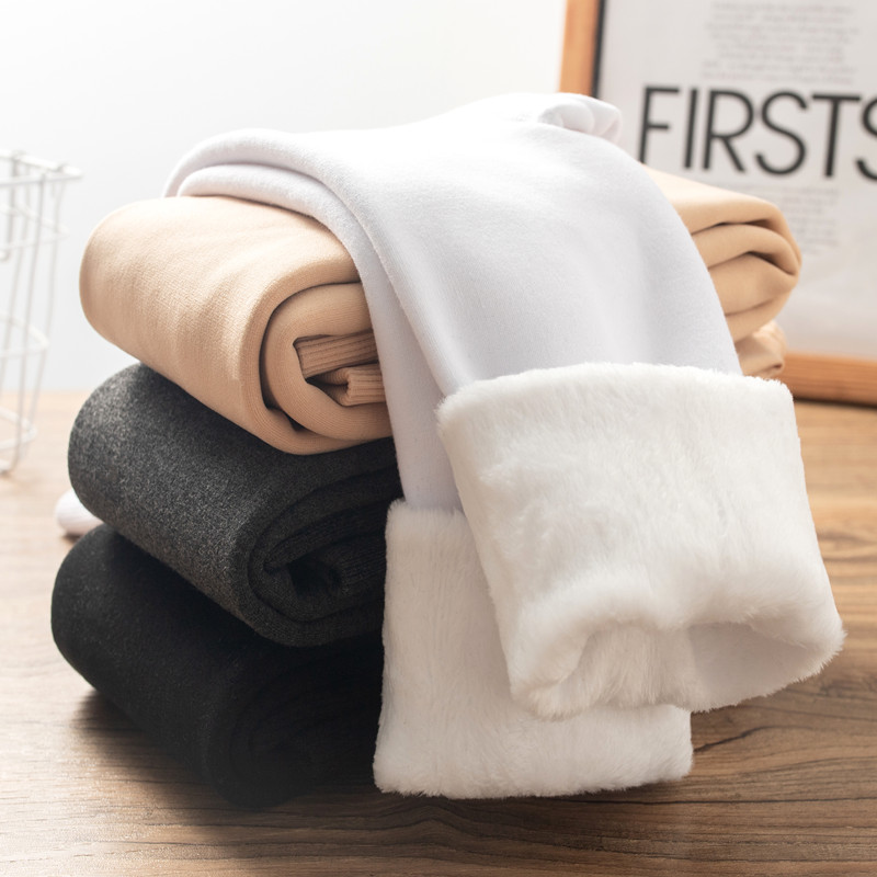 女童冬季加绒加厚保暖踩脚连裤袜