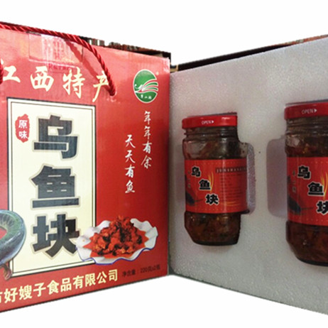 江西特产好嫂子军山湖乌鱼块220克X2瓶x4提辣鲜香即时鱼块下饭菜