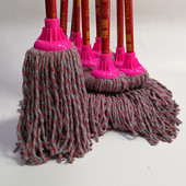 加厚全棉线圆头拧水拖把老式 吸水拖地拖墩普通家用酒店物业布地拖