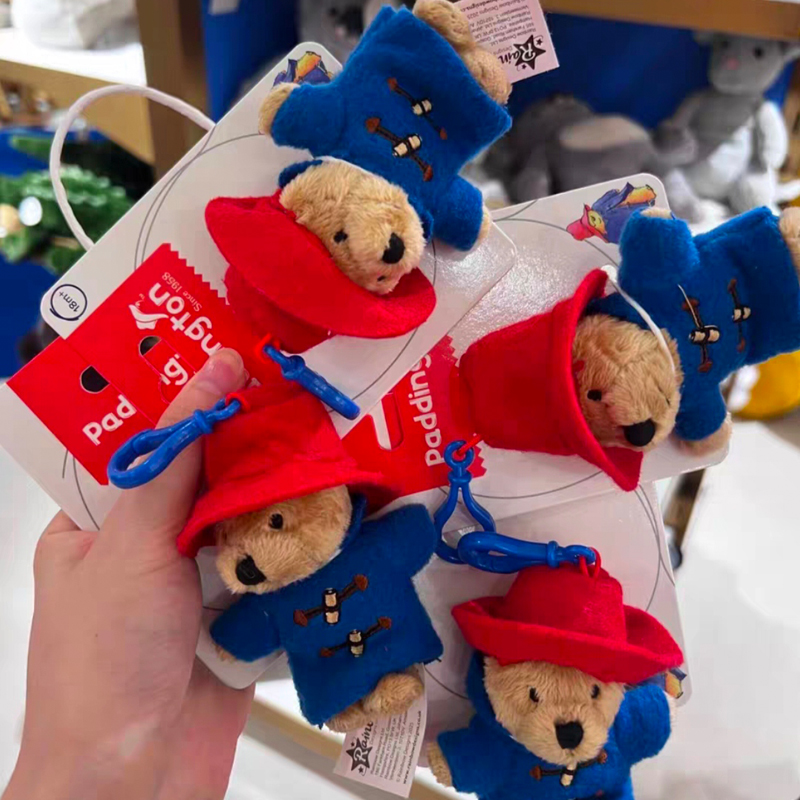 英国帕丁顿熊挂件钥匙扣Paddington Bear玩偶公仔泰迪熊书包挂件