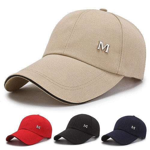 春夏季棒球帽帆布M长沿遮阳帽子男女鸭舌帽 summer baseball hats