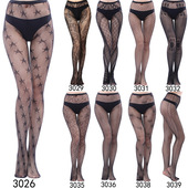 Sexy Weave Fishnet Womens Tights Jacquard Seamless Pantyhose