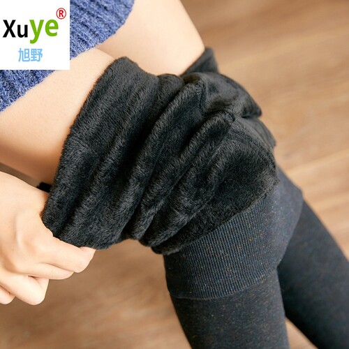women winter thermal thickness fleece warm leggings pants