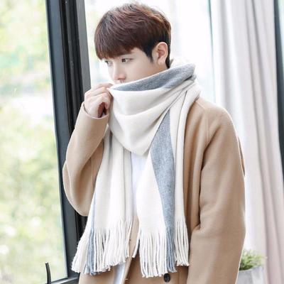 Couple scarf Winter Women Men Warm Color Knit Scarves 围巾