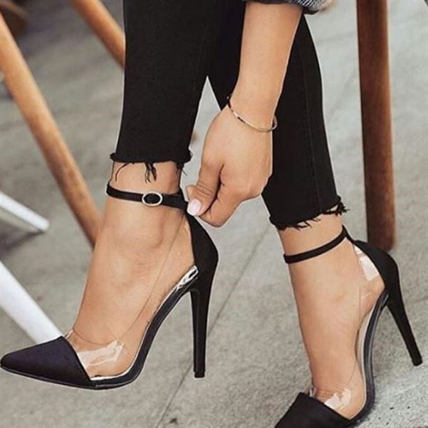 2018尖头拼色妇女单鞋Pointed women's single shoesобувь