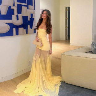 neck women修身 strapless for 高腰一字领抹胸连衣裙女 dress One