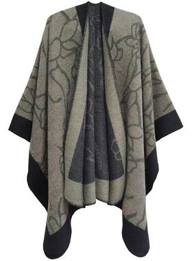 shawl large jacquard totem 时尚大披肩斗篷旅游空调盖毯男女款