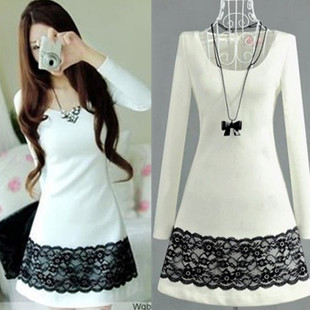 2024 autumn winter women lace dress ladies party dresses 女