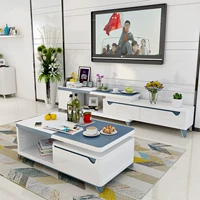 Hyundai Simple Piano Lacquer Coffee Theck Высокий комбинация скандинавская небольшая квартира гостиная Домохозяйство Стекло из закаленного стеклянного чая