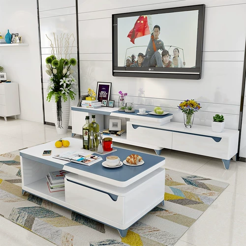 Hyundai Simple Piano Lacquer Coffee Theck Высокий комбинация скандинавская небольшая квартира гостиная Домохозяйство Стекло из закаленного стеклянного чая