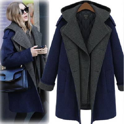 2018 women new fashion trench coat winter overcoat毛呢外套女