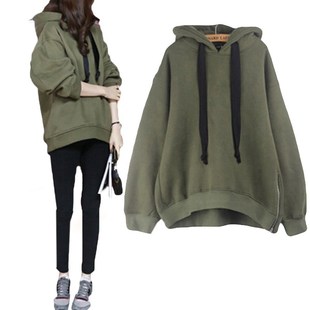 2017women fall thick hoodie sweater ladies white coats卫衣女