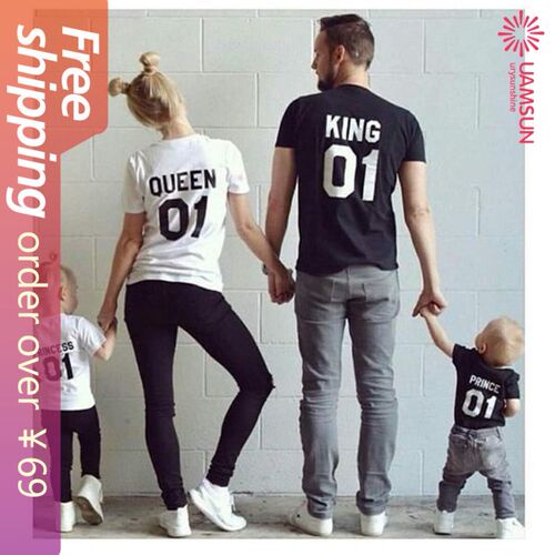 family clothing t shirt couple father and son matching set